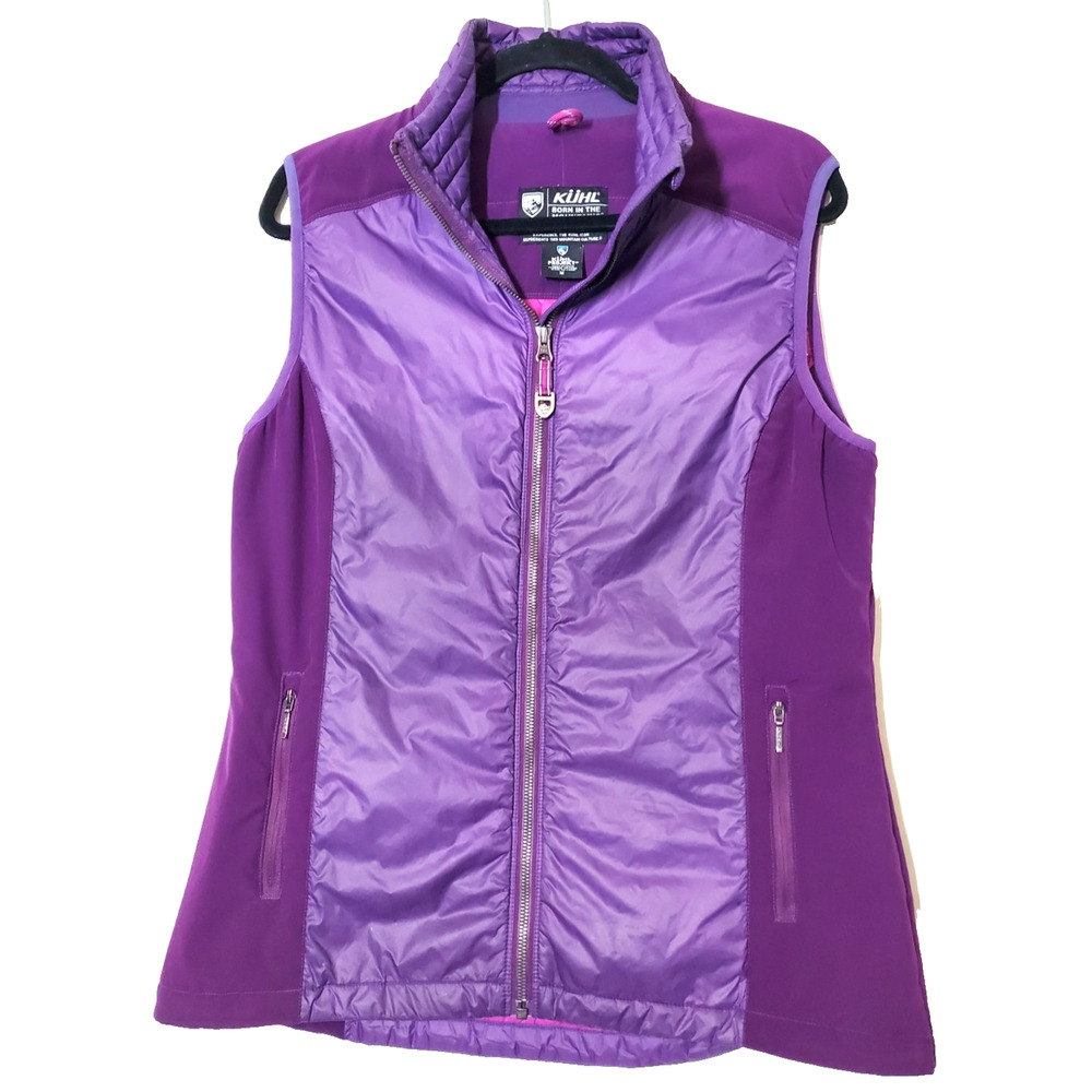 KUHL Womens Medium VEST Puffer Full Zip‎ Projekt Firefly Hiking Outdoor Purple